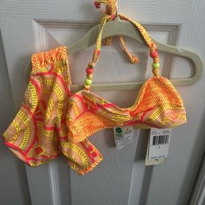 Girls Roxy Sunrise Bandeau Swimsuit